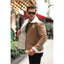 Erkek Napa Deri Içi Full Kürklü Slim Fit Mont & Ceket