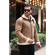 Erkek Napa Deri Içi Full Kürklü Slim Fit Mont & Ceket