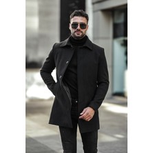 Erkek Dar Kesim Uzun Kaşe Kaban