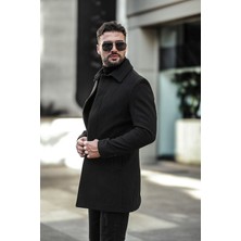 Erkek Dar Kesim Uzun Kaşe Kaban
