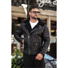 Erkek Napa Deri Içi Full Kürklü Slim Fit Mont & Ceket