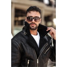 Erkek Napa Deri Içi Full Kürklü Slim Fit Mont & Ceket