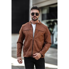 Gm Giyimarket Erkek Siyah Dar Kesim Süet Ceket