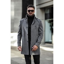 Erkek Dar Kesim Uzun Kaşe Kaban