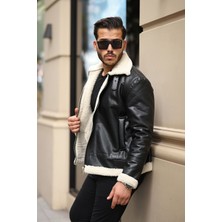 Erkek Napa Deri Içi Full Kürklü Slim Fit Mont & Ceket