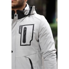 Outdoor Su,soğuk,rüzgar Geçirmez Içi Kürklü Elyaf Dolgulu Softshell Erkek Dağcı,kampcı,kayakcı Montu