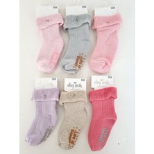 Olay Socks 6 Cift Alti Kaymaz Havlu Kışlık Kız Bebek ve Çocuk Soket Çorap Set