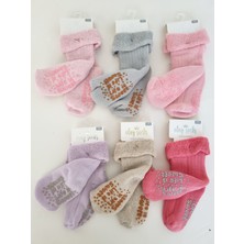 Olay Socks 6 Cift Alti Kaymaz Havlu Kışlık Kız Bebek ve Çocuk Soket Çorap Set