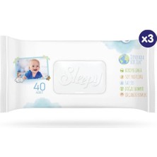 Sleepy Bio Natural Islak Havlu Mendil 3X40 120 Yaprak