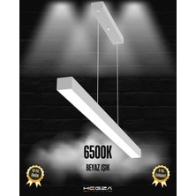 Lineer 80cm (Gri Kasa, Beyaz Işık) Ledli Modern Sarkıt Linear LED Avize Salon Mutfak Oturma Odası Yatak Odası Antre Hol Ofis LED