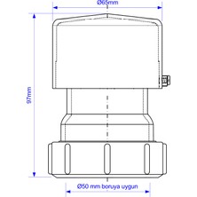 McAlpine Junior Mini HC50 DN50lik atık pis su otomatik hava alma valfi havalık şapkası cihazı - banyoda tuvalette yer süzgeci sifon gider duş kanalından kötü lağım ve kanalizasyon kokusu önleyici