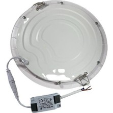 Sıvaaltı Beyaz (Gömme) LED Panel-Spot Lamba Işık GÜCÜ:18W Dış Çap:22 cm Delik Çap:20,5 cm