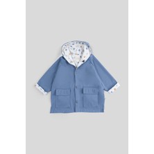Little Gusto Kapüşonlu Organik Pamuklu Bebek Yağmurluğu Faded