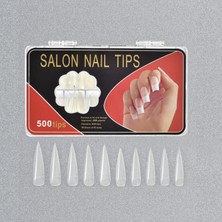 Mozıur T-20 500'LÜ Salon Stiletto Yarım Ay Tips - Şeffaf