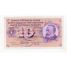 Urlanumis Isviçre Switzerland 10 Frank 1971 Ççt Banknot