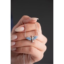 Silvano Jewelry 925 Ayar Gümüş Zirkon Taşlı Anka Kuşu Kolye