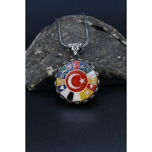 Prestige Gümüş 16 Türk Devleti - Ay Yıldızlı (Ayyıldızlı) 925 Ayar Erkek Gümüş Kolye Zincir 901319