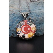 Prestige Gümüş 16 Türk Devleti - Ay Yıldızlı (Ayyıldızlı) 925 Ayar Erkek Gümüş Kolye Zincir 901319