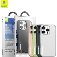 Blueo iPhone 16 Pro Magsafe Uyumlu Dual Color Liquid Silikon Siyah Telefon Kılıfı