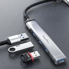 VegGieg Type-C To USB 3.0 4 Port 3*usb 2.0 ve 1*usb 3.0 Çoklayıcı Hub