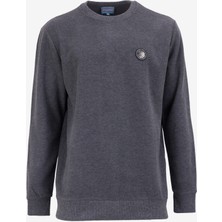 Discovery Expedition Antrasit Melanj Erkek Bisiklet Yaka Relaxed Sweatshirt D4WM-SWT3931