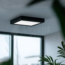 Maxled MX-1068G - 18W 3000K Gün Işığı | Siyah Kasa Sıva Üstü Kare LED Panel