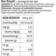 Pol'sGurme Nar Reçeli Chia Tohumlu Şeker İlavesiz %65 Meyve Oranlı 380 gr