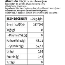 Pol'sGurme Ahududu Reçeli Chia Tohumlu Şeker İlavesiz %65 Meyve Oranlı 380 gr