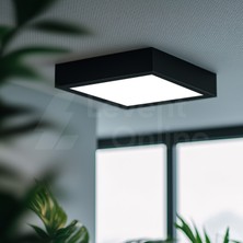 Maxled MX-1070B - 24W 6500K Soğuk Beyaz | Siyah Kasa Sıva Üstü Kare LED Panel