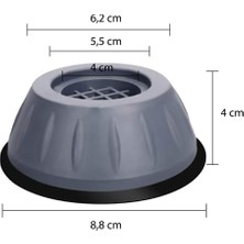 Toptan Bulurum Toptanbulurum Çamaşır Makinesi Titreşim Önleyici Mobilya Yükseltici Kaydırmaz Vantuzlu Stoper Set 4 Adet