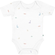 Casadora Baby Dino 100% Organik Pamuk Bebek Kısa Kollu Body