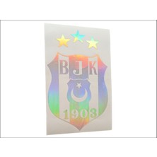 Meristeed Sticker Bjk Model Hologram Renk Araç, Cam, Prüzsüz Yüzeyler