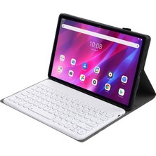 ZH Store Lenovo Qitian K10 TB-X6C6X Için YAK10 Bluetooth Klavye Deri Kılıf Altın Gül (Yurt Dışından)