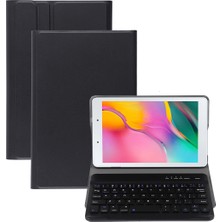 ZH Store Galaxy Tab A 8.0 2019 P200/P205 Için Manyetik Bluetooth Klavye Pu Kılıf Siyah (Yurt Dışından)