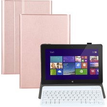 ZH Store Lenovo Tab P11 Için Bluetooth Klavye Kılıfı (TAB-J606F) Altın Gül (Yurt Dışından)