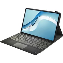 ZH Store Huawei Matepad Pro 12.6 2021 Ultra Ince Tablet Klavye Deri Kılıf Için Altın Gül (Yurt Dışından)