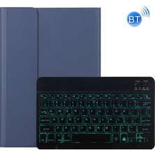 ZH Store Lenovo Tab M10 TB-X505X Için M10S Bluetooth Klavye Koruyucu Deri Kılıf Koyu Mavi (Yurt Dışından)