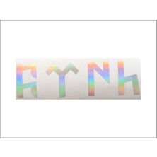 Meristeed Sticker Göktürkçe Model Hologram Renk Araç, Cam, Prüzsüz Yüzeyler