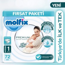 Molfix Premium Bebek Bezi Fırsat Paketi 1 Beden 2-5 kg 72 Adet