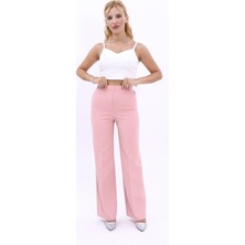 Önder Özsoy Bol Paça Pantolon-Pudra