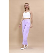 Önder Özsoy Paçası Pileli Pantolon-Menekşe