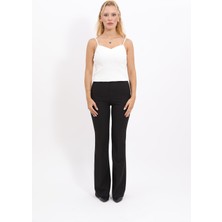 Önder Özsoy İspanyol Paça Pantolon-Siyah