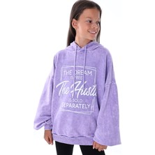 Kız Çocuk Kışlık Baskılı Yüksek Kaliteli Kapüşonlu Sweatshirt