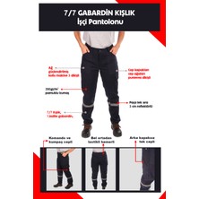 Selçuklu Plus 7/7 Gabardin Kışlık İşçi Pantolonu Tek Reflektörlü Kalın İş Pantolonu