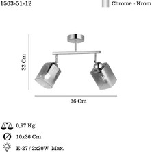 Lucea Rayo 2 Li Krom Plofonyer 2 x E27