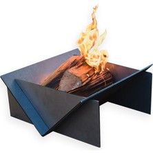 Haegs Fire Pit Ateş Çukuru Bbq, Odun Kamp Ateşi, Barbekü Mangal (38CM X44CM) Küçük Boy