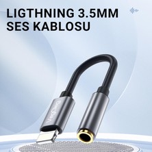 VegGieg iPhone Lightning To 3.5mm Örgülü Kulaklık Dönüştürücü Adaptör