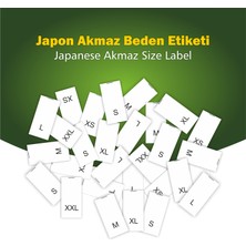 Giyim Etiketi / XXL Beden Beyaz Renk Japon Akmaz Kumaş Düz Kesim - 100 Adet