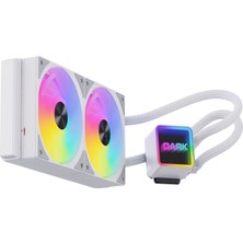 Dark Freezer W247W 2025 Edition 240MM 2X12CM Frgb LED Fan + Pompa, 250W Tdp, LGA1700 - Am5 Uyumlu Beyaz Sıvı Soğutma Sistemi (DKCCW247W)