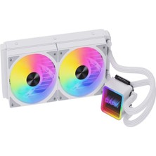 Dark Freezer W247W 2025 Edition 240MM 2X12CM Frgb LED Fan + Pompa, 250W Tdp, LGA1700 - Am5 Uyumlu Beyaz Sıvı Soğutma Sistemi (DKCCW247W)